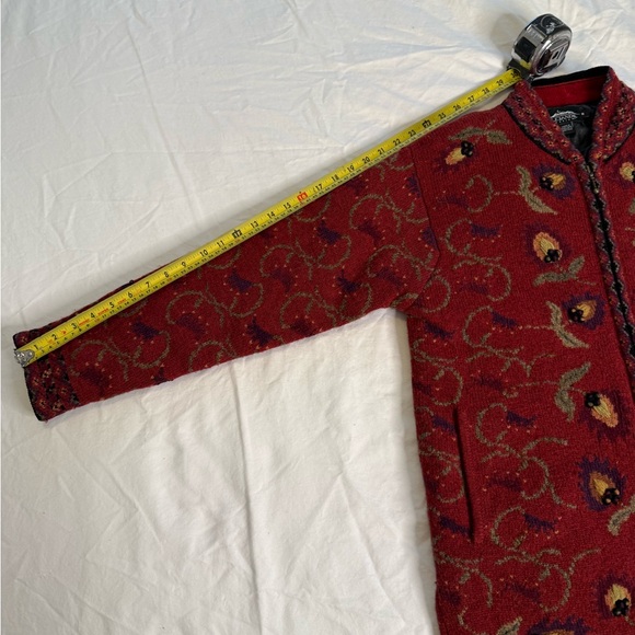 Icelandic Design Atlantia 2004 European Art Knit Wool Jacket M Lined - Picture 13 of 14